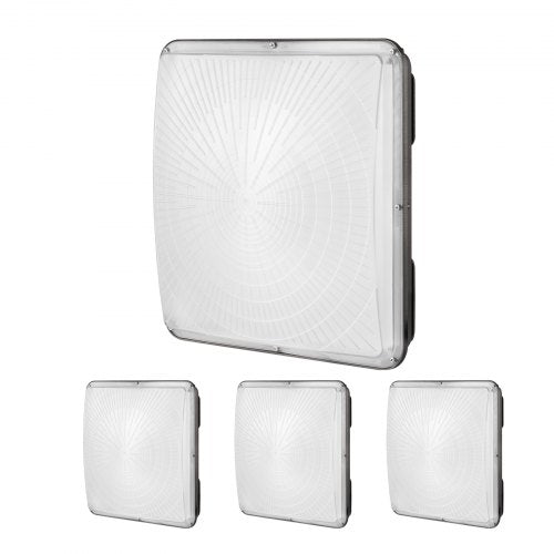 4 Pack LED Canopy Lights, 150W, 16500LM 5000K Daylight Commercial Industrial Outdoor Canopy Lights, 12.4"x12.4" Surface Mount Ceiling Lighting for Gas Station Warehouse Garage Street Shop, IP65