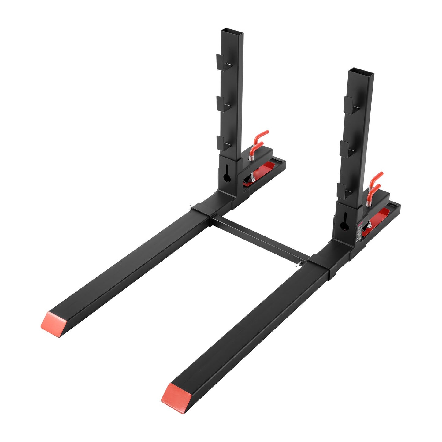 Pallet Forks, 4000 lbs Clamp on Pallet Forks, 60-Inch Total Length Heavy-Duty Tractor Fork with Anti-Tilt Bar & Adjustable Stabilizer Bar, Fit for Loader Bucket Skid Steer Tractor, Black