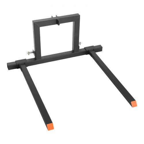 3 Point Hitch Pallet Forks, 1500 lbs Clamp on Pallet Forks, 50-Inch Total Length Heavy-Duty Tractor Fork with 28.9-46 Inch Adjustable Fork Width, Quick Hitch Attachments for Category 1 Tractors