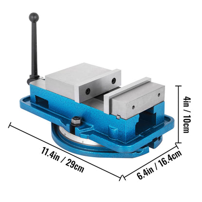 3 Inch Heavy Duty Milling Vise Bench Clamp Vise High Precision Clamping Vise 3 Inch Jaw Width with 360 Degree Swiveling Base CNC Vise