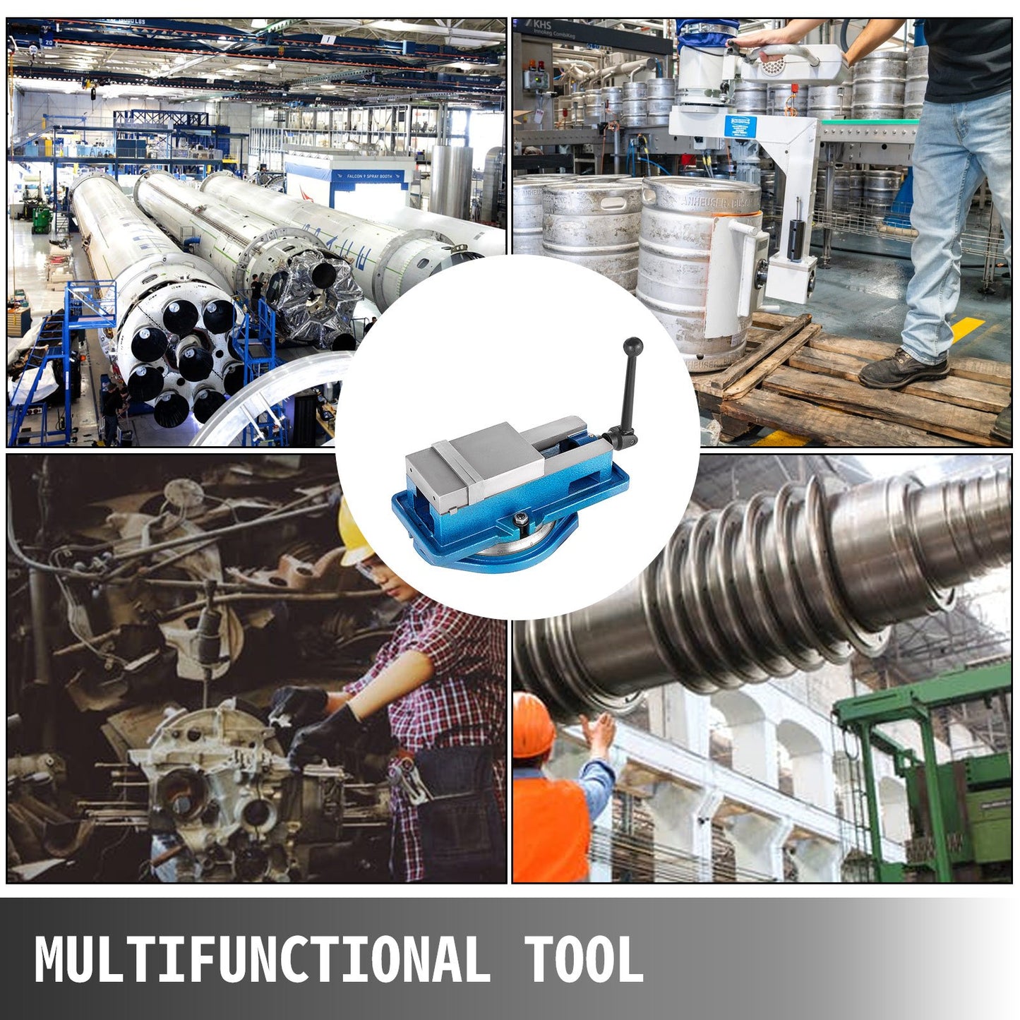 Milling Vise 4 Inch,Bench Clamp Vise High Precision Clamping,Mill Vise Ductile Iron Material with 360 Degree Swiveling Base