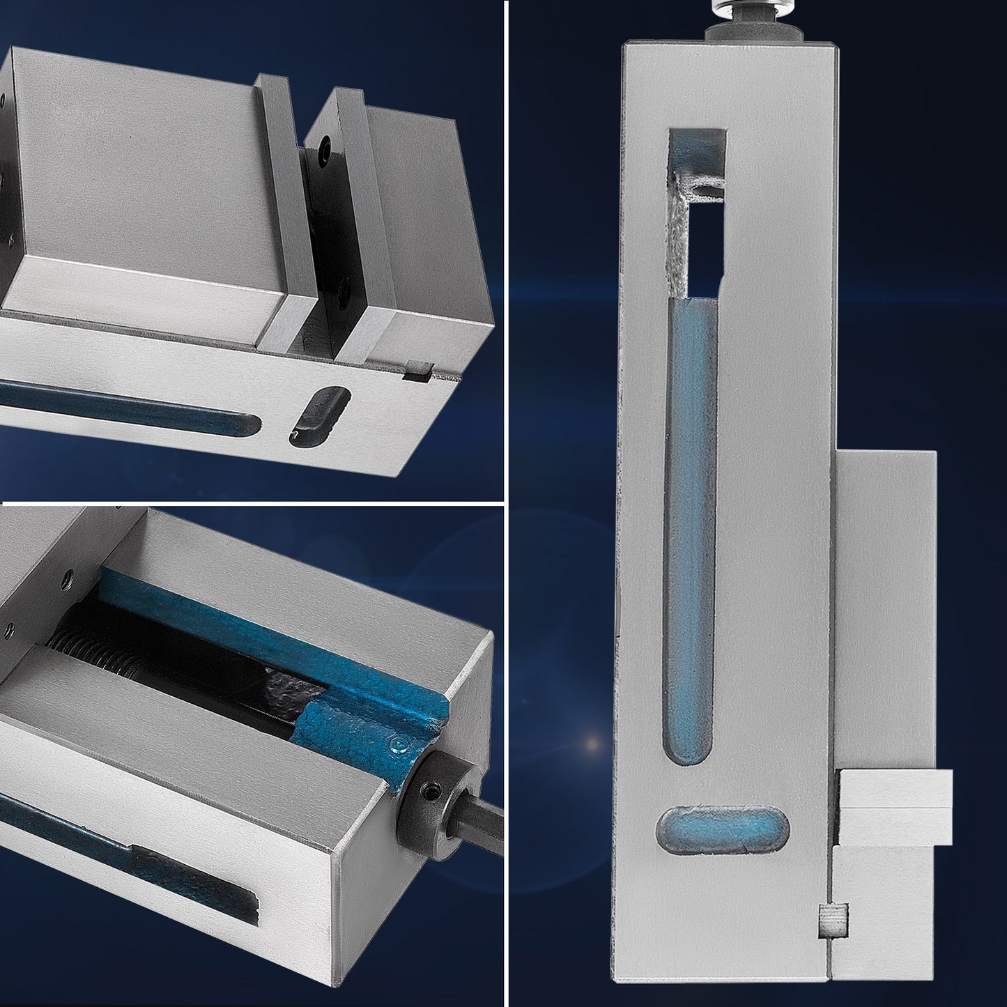 Milling Vise 4"/100mm,Bench Clamp Vise Nodular Cast Iron Material,Clamping Vise Clamping Force 19KN Max, Milling Machine Vise