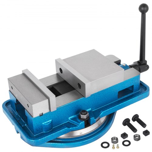 6 Inch Heavy Duty Milling Vise Bench Clamp Vise High Precision Clamping Vise 6 Inch Jaw Width with 360 Degrees Swiveling Base CNC Vise