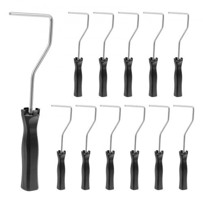 4 Inch Paint Roller Frame, Paint Handles Fits 4 in Mini Roller, Painting Supplies for Wall House Homes, Lightweight Mini Rollers Tools for Ceiling Small Areas Edges and Corners, 12 Pack, Black