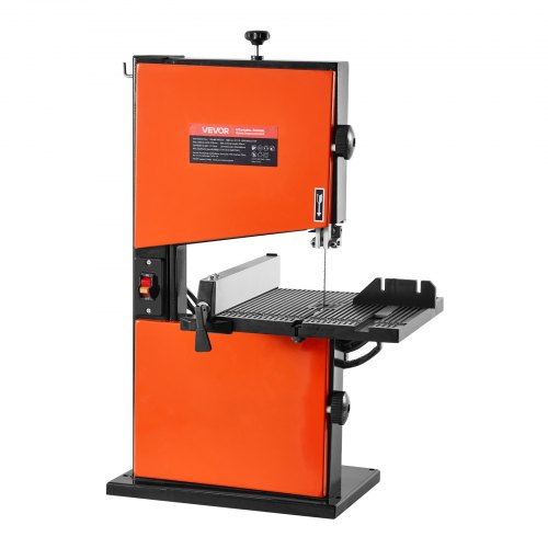 Band Saw, 9-Inch, Woodworking Benchtop Bandsaw with 1/2 HP Motor, 3.5-Inch Max Cutting Height, 11.8 x 11.8 in Cast Aluminum Table, 0-45° Tilting Range, with Miter Gauge, Fence, for Woodworking