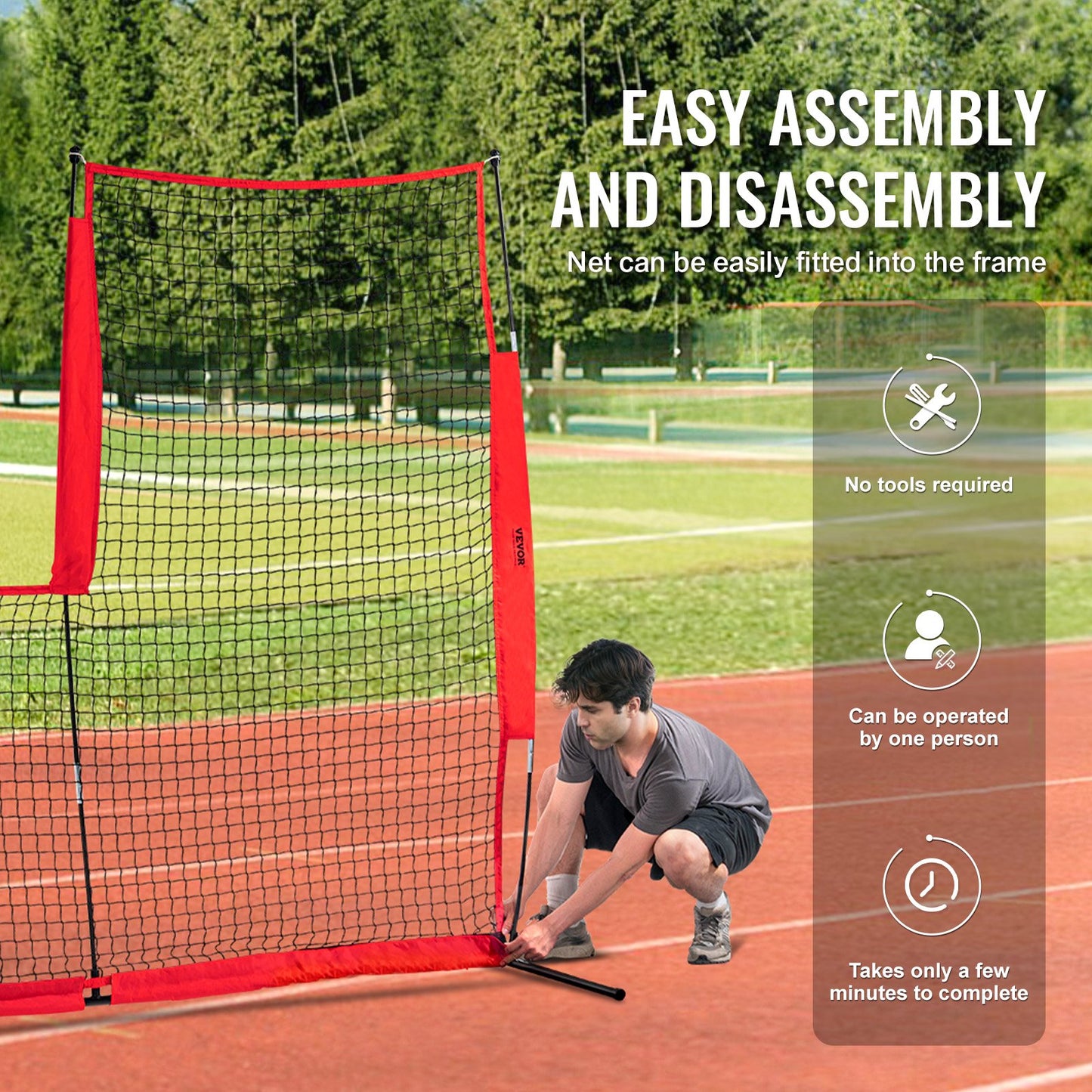 L Screen Baseball for Batting Cage, 7x7 ft Baseball &amp; Softball Safety Screen, Body Protector Portable Batting Screen with Carrying Bag and Ground Stakes, Baseball Pitching Net for Pitchers Protection