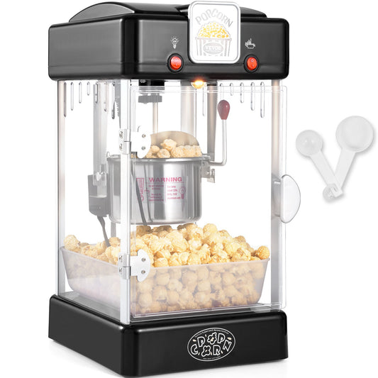 Popcorn Popper Machine Bordsskiva Popcorn Maker 300W 2,5 Oz Svart