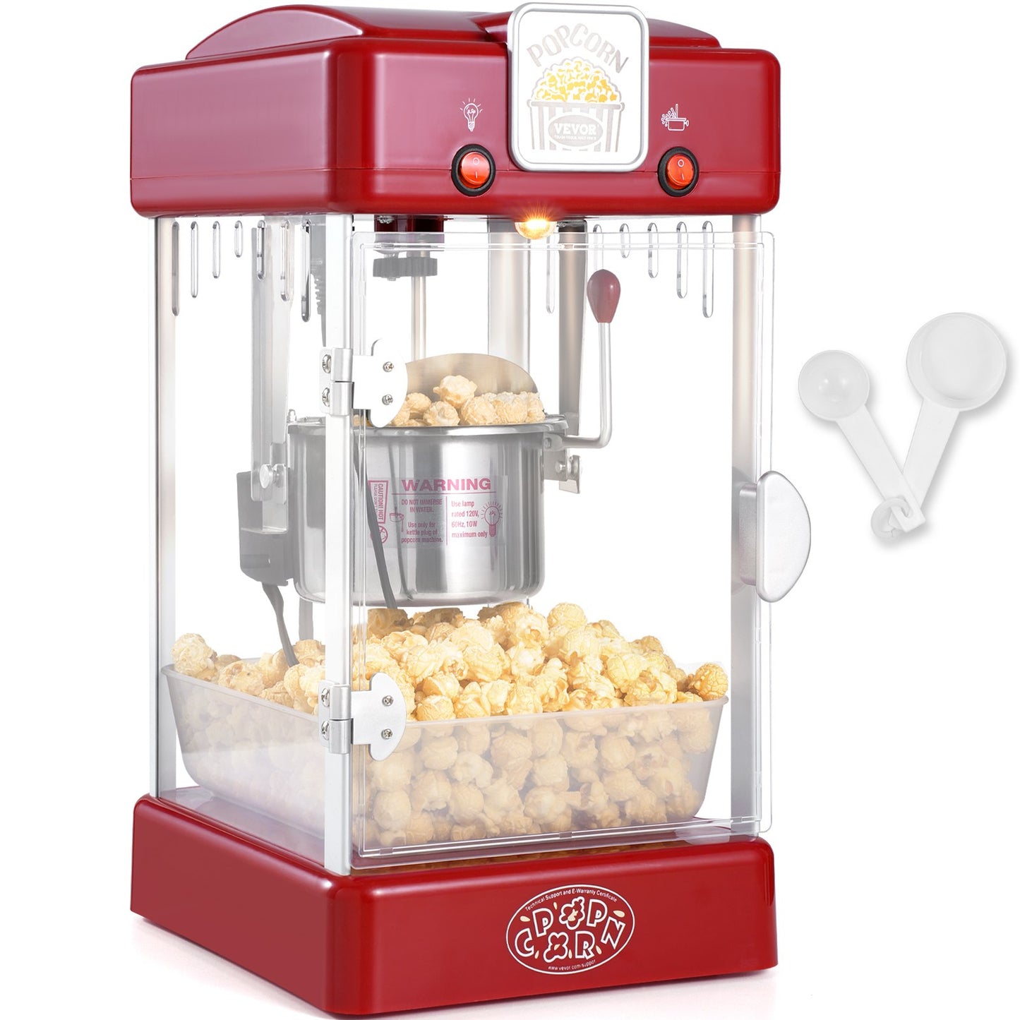 Popcornmaschine Tisch-Popcornmaschine 300W 2,5 oz Rot