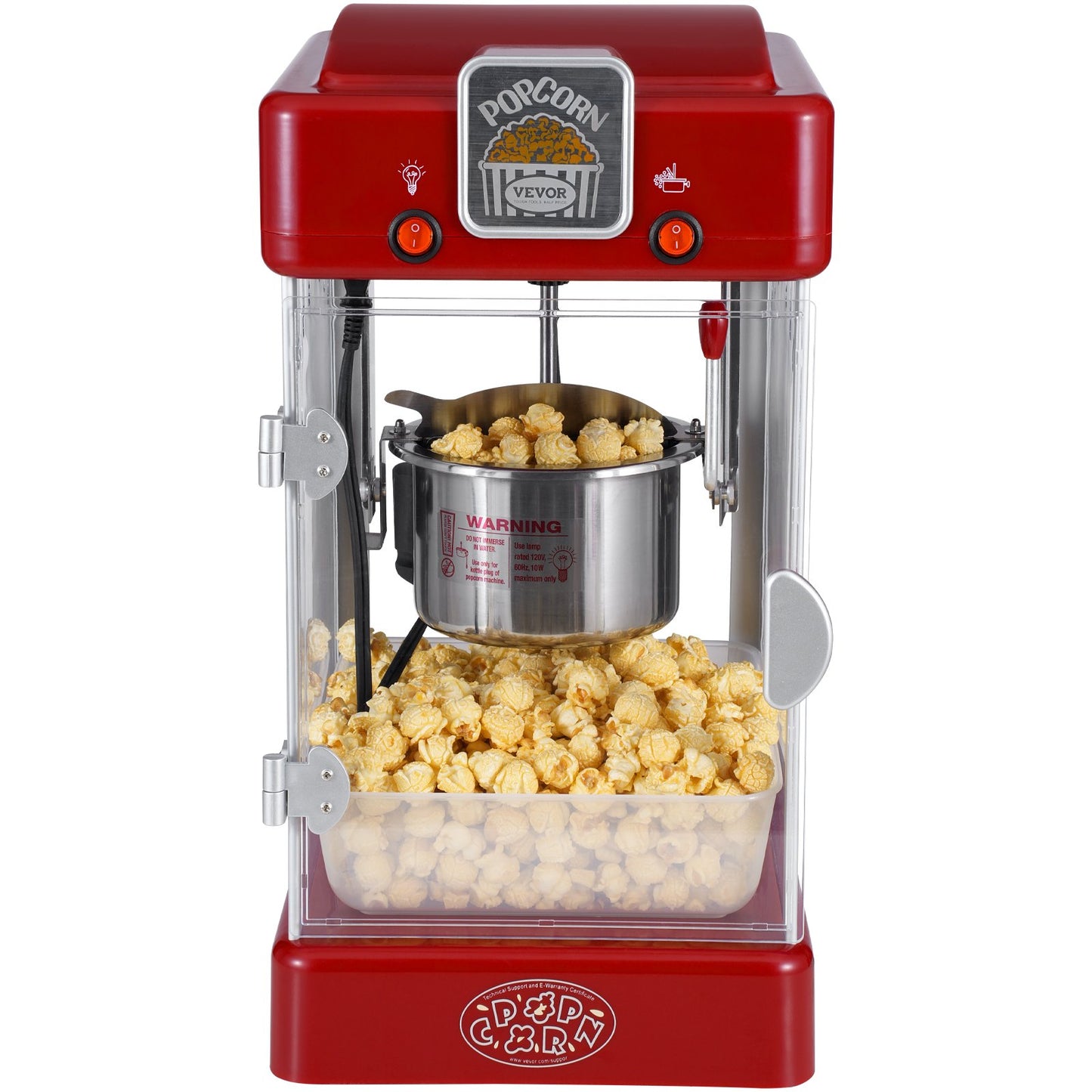 Popcornmaschine Tisch-Popcornmaschine 300W 2,5 oz Rot