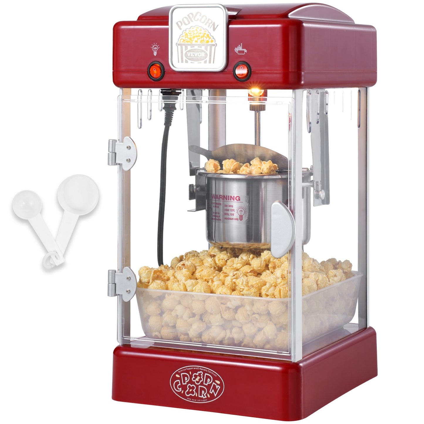 Popcornmaschine Tisch-Popcornmaschine 300W 2,5 oz Rot