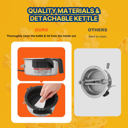 Popcornmaschine Tisch-Popcornmaschine 480W 4 Oz Rot