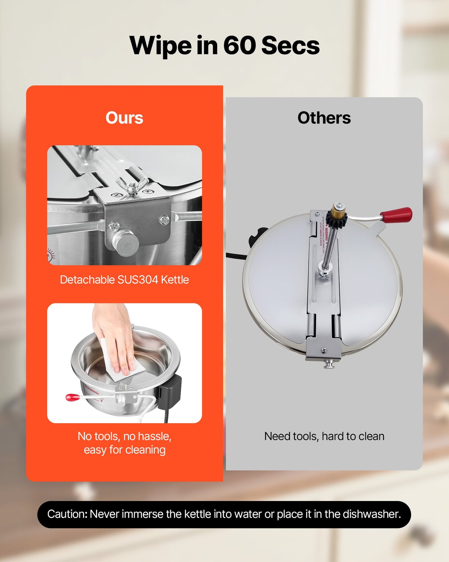 Popcorn Machine, 8oz Stainless Steel Kettle, 800W Commercial Countertop Popcorn Maker, 48 Cups per Batch Theater Style Popper, with 2-Button Control Glass Wall PC Door 1 Scoop 3 Spoons, Red