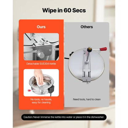 Popcornmaschine, Popcornmaschine für die Arbeitsplatte, 800 W, 0,2 kg Kessel, Schwarz | EU