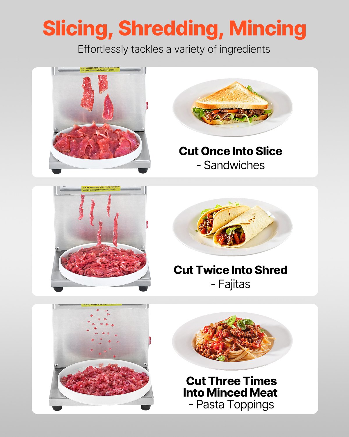 Electric Meat Slicer 850W Commercial Meat Slicer Cutting Machine