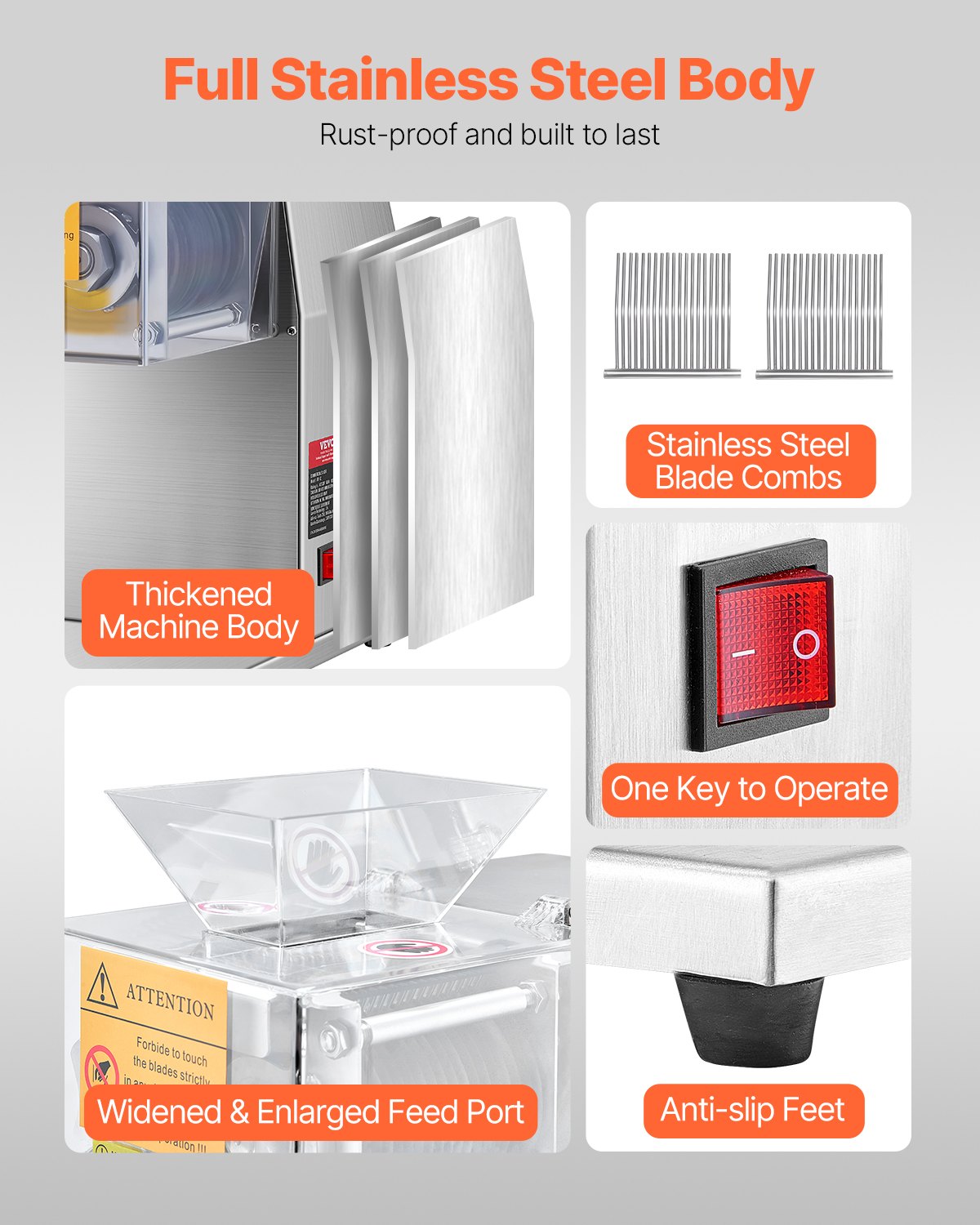 Electric Meat Slicer 850W Commercial Meat Slicer Cutting Machine