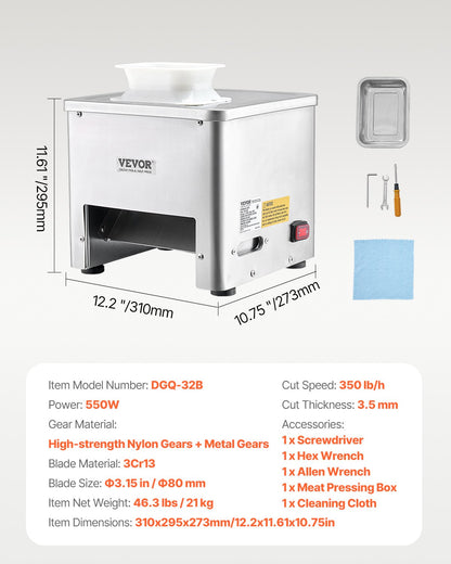 Electric Meat Slicer 550W Commercial Meat Slicer Cutting Machine