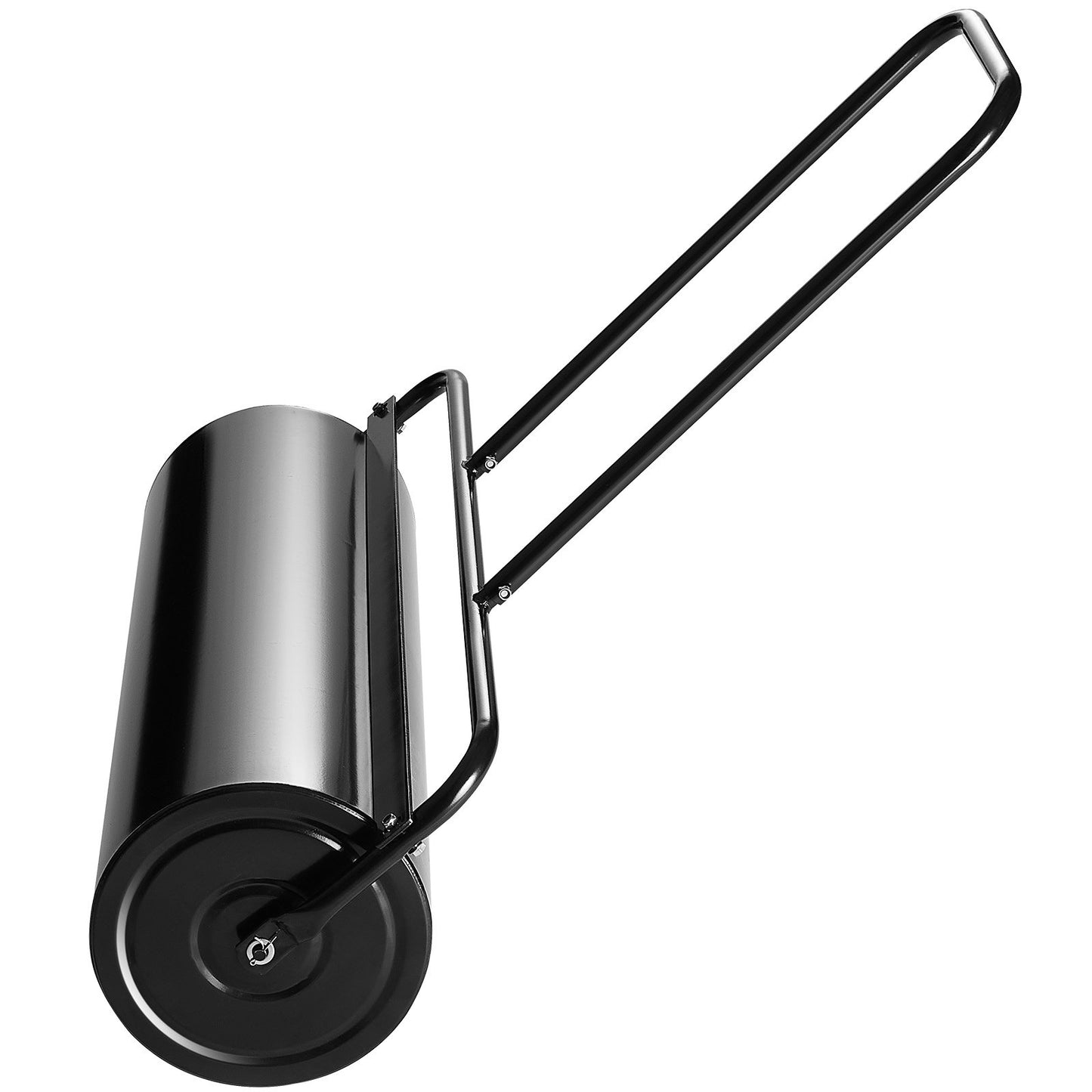 Lawn, 17 Gallon Sand/Water Filled Yard Roller, Steel Turf Roller with Easy-to-Turn Plug and U-Shaped Ergonomic Handle for Comfortable Push and Pull, for Lawn, Garden, Yard, Park, Black