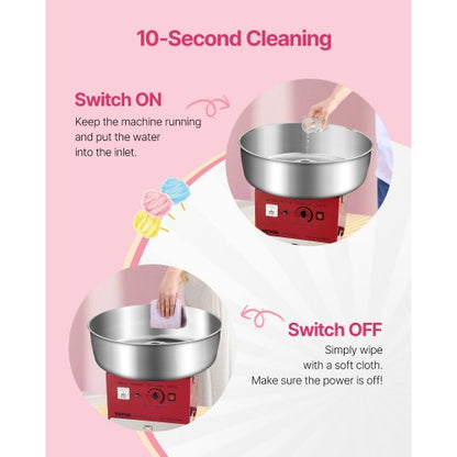 Commercial Cotton Candy Machine Cotton Candy Machine 1000W for Party Red | EU