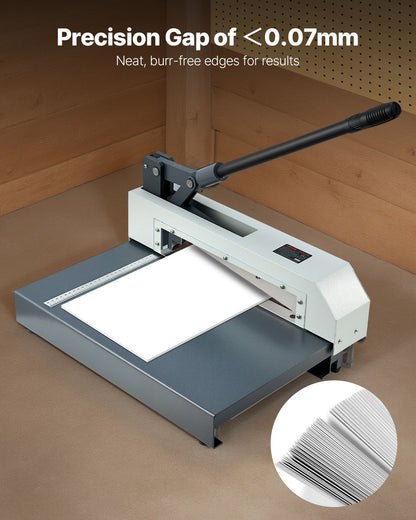 Guillotine Sheet Metal Shear, 12 in Manual Hand Plate Shear, Heavy Duty Metal Plate Cutter Tool, with Solid Steel Frame, High Precision, for Cutting PCB Boards, Aluminum, Steel, Copper, Plastic