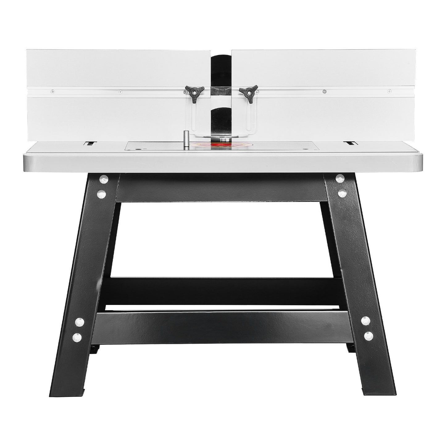 Benchtop Router Table, 24 in x 15.7 in, Bench Top Routing Table with Adjustable Fence, MDF Top, Sturdy Metal Base, 2-1/2 in Dust Collection Port, Compatible with Routes & Various Drill Bits