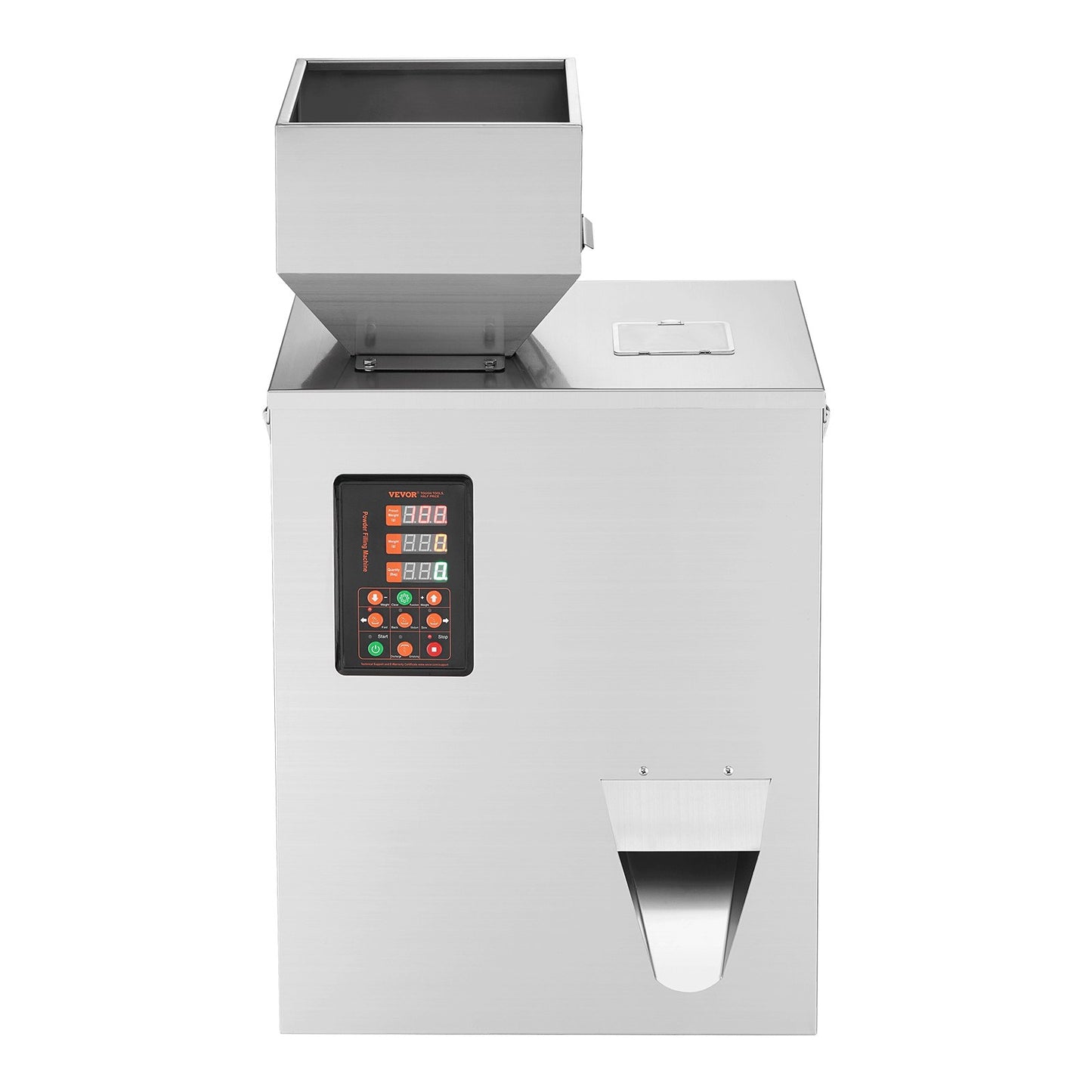 Pulverfüllmaschine, 0,022–1,1 lbs/10–500 g, automatische intelligente Partikelwäge-Füllmaschine, Flaschenbeutel-Pulverfüll-Partikelspender für Teesamen, Getreidepulver, Mehl, Bohnen, Glitzer