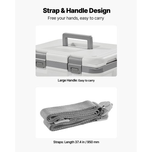 Tragbare Kühlbox, 21 QT, isolierte Kühlbox, Fassungsvermögen 30 Dosen, mit Tragegurt | EU