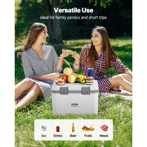 Tragbare Kühlbox, 21 QT, isolierte Kühlbox, Fassungsvermögen 30 Dosen, mit Tragegurt | EU