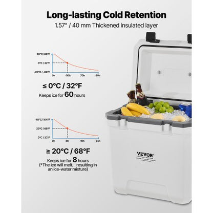 Portable Cooler 38 QT Insulated Cooler 54 Can Capacity with Cup Holder | EU