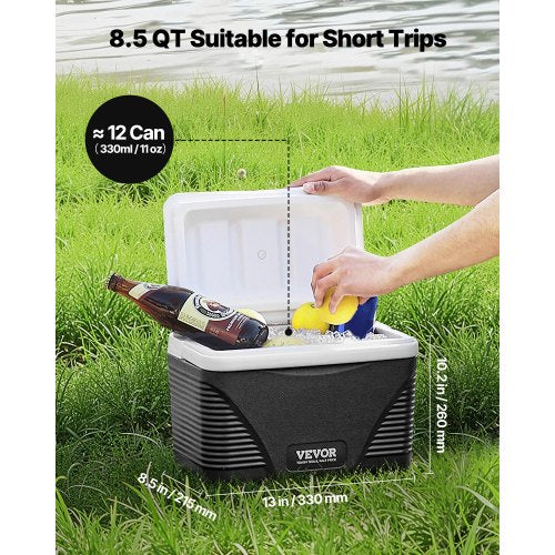 Portable Cooler 8.5 QT Insulated Cooler 12 Cans Capacity with Handle | EU
