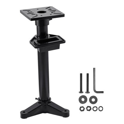 Bench Grinder Stand, Heavy-Duty Bench Grinder and Vise Floor Pedestal with 10.6" x 10.6" Mounting Plate, Pre-Cut Mounting Slots & Water Pot, Compatible with Most Bench Grinders