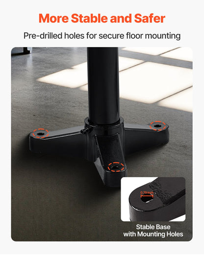 Bench Grinder Stand, Heavy-Duty Bench Grinder and Vise Floor Pedestal with 10.6" x 10.6" Mounting Plate, Pre-Cut Mounting Slots & Water Pot, Compatible with Most Bench Grinders