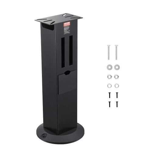 Bench Grinder Stand, Heavy-Duty Bench Grinder and Vise Floor Pedestal with 11" x 6.7" Mounting Plate, Grinding Wheel Storage Compartments & Cast Iron Base, Compatible with Most Bench Grinders