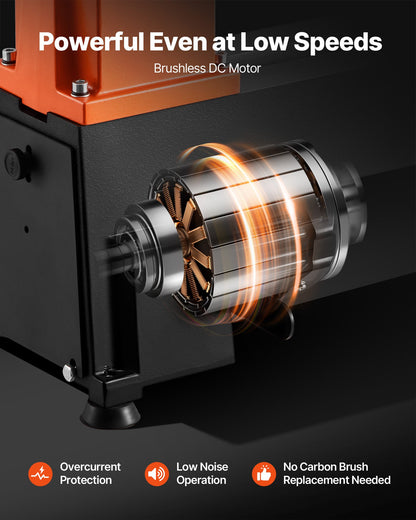 Woodworking Lathe, 1 HP, Benchtop Wood Lathe Machine with 0 to 3800 RPM Variable Speed, 12 x 18 in Workbench, Brushless DC Motor, Cast Iron Construction, for Beginner DIY Enthusiast Woodworking