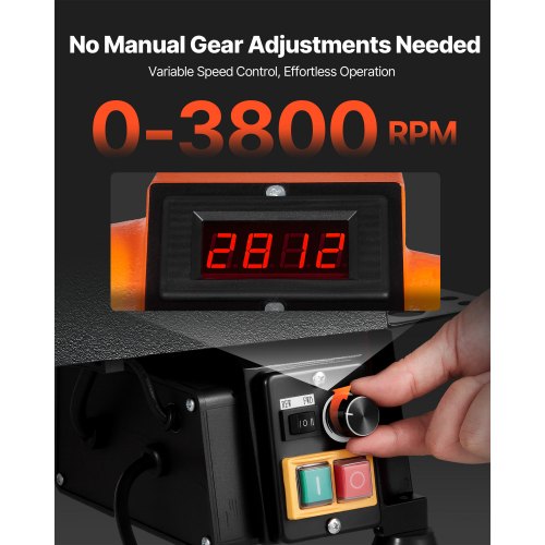 Drehbank für Holzbearbeitung, 1 PS, 12 Zoll x 18 Zoll, Tischdrehbank für Holz mit variabler Geschwindigkeit