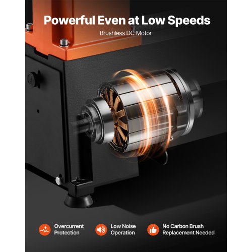 Drehbank für Holzbearbeitung, 1 PS, 12 Zoll x 18 Zoll, Tischdrehbank für Holz mit variabler Geschwindigkeit