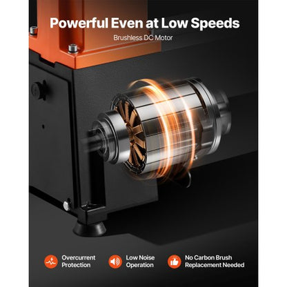 Drehbank für Holzbearbeitung, 1 PS, 12 Zoll x 18 Zoll, Tischdrehbank für Holz mit variabler Geschwindigkeit