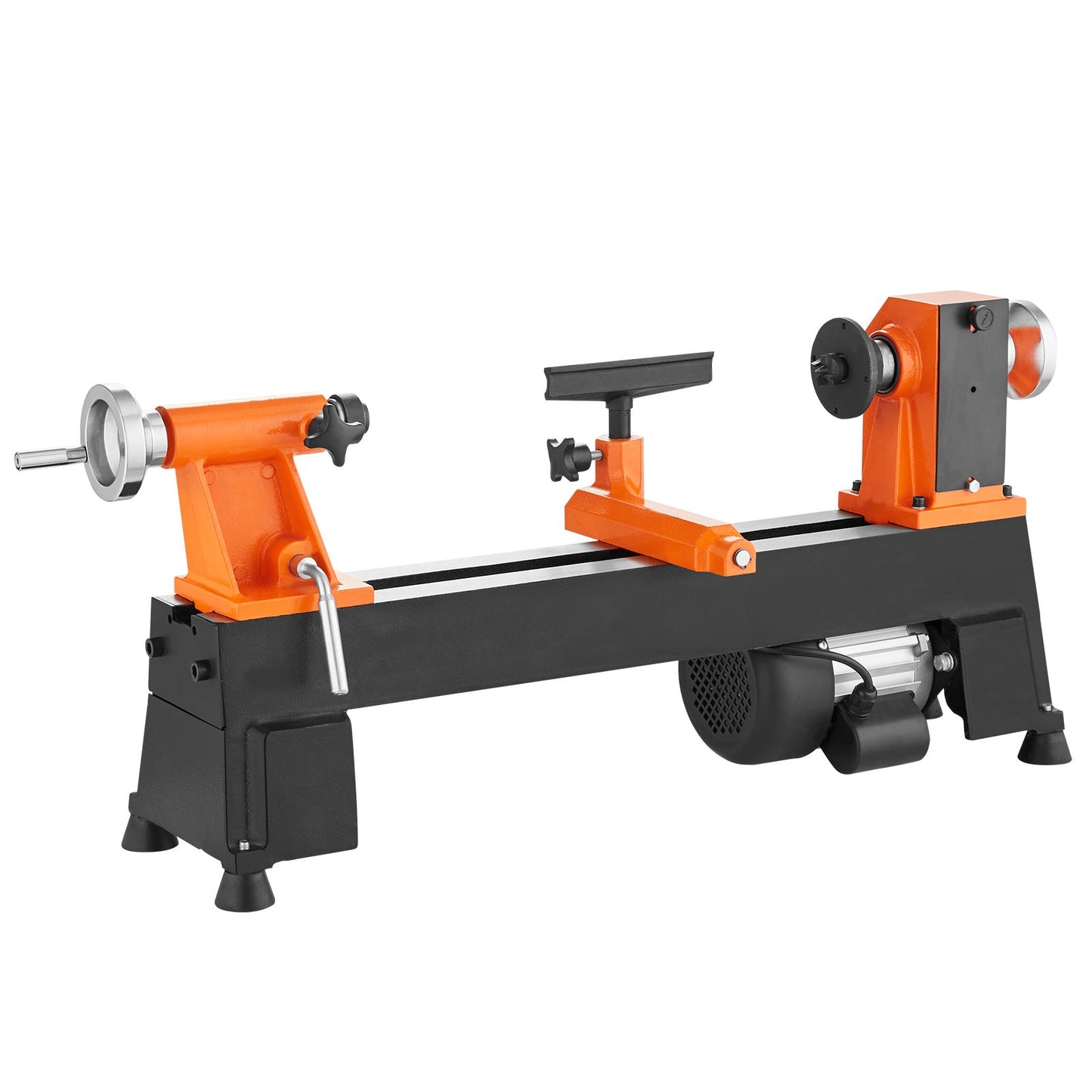 Tabletop Wood Lathe, Dimensions 10x18 inches, Motor Strength 0.5 HP 370W, Offers Wood Crafting with 5 Adjustable Speeds ranging from 780 to 3840 RPM, Includes Rod Injection, Wrenches, Facepla