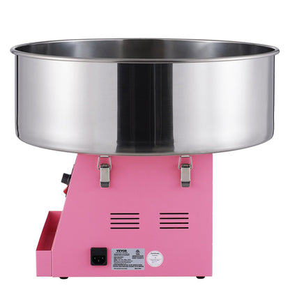 Electric Cotton Candy Machine, 1000W Candy Floss Maker, Commercial Cotton Candy Machine with Stainless Steel Bowl and Sugar Scoop, Perfect for Home Children's Birthday, Family Party (Pink)