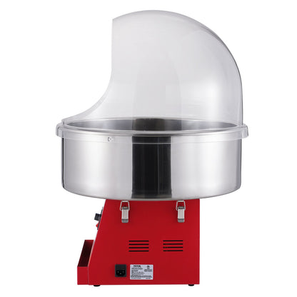 Electric Cotton Candy Machine, 1000W Candy Floss Maker, Commercial Cotton Candy Machine with Lid, Stainless Steel Bowl and Sugar Scoop, Perfect for Home Children's Birthday, Family Party (Red)