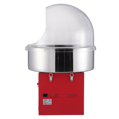 Electric Cotton Candy Maker, 1000W Candy Machine, Commercial Cotton Candy Maker with Lid, Stainless Steel Bowl, Sugar Scoop, Box, Perfect for Home Children's Birthday, Family Party, Red