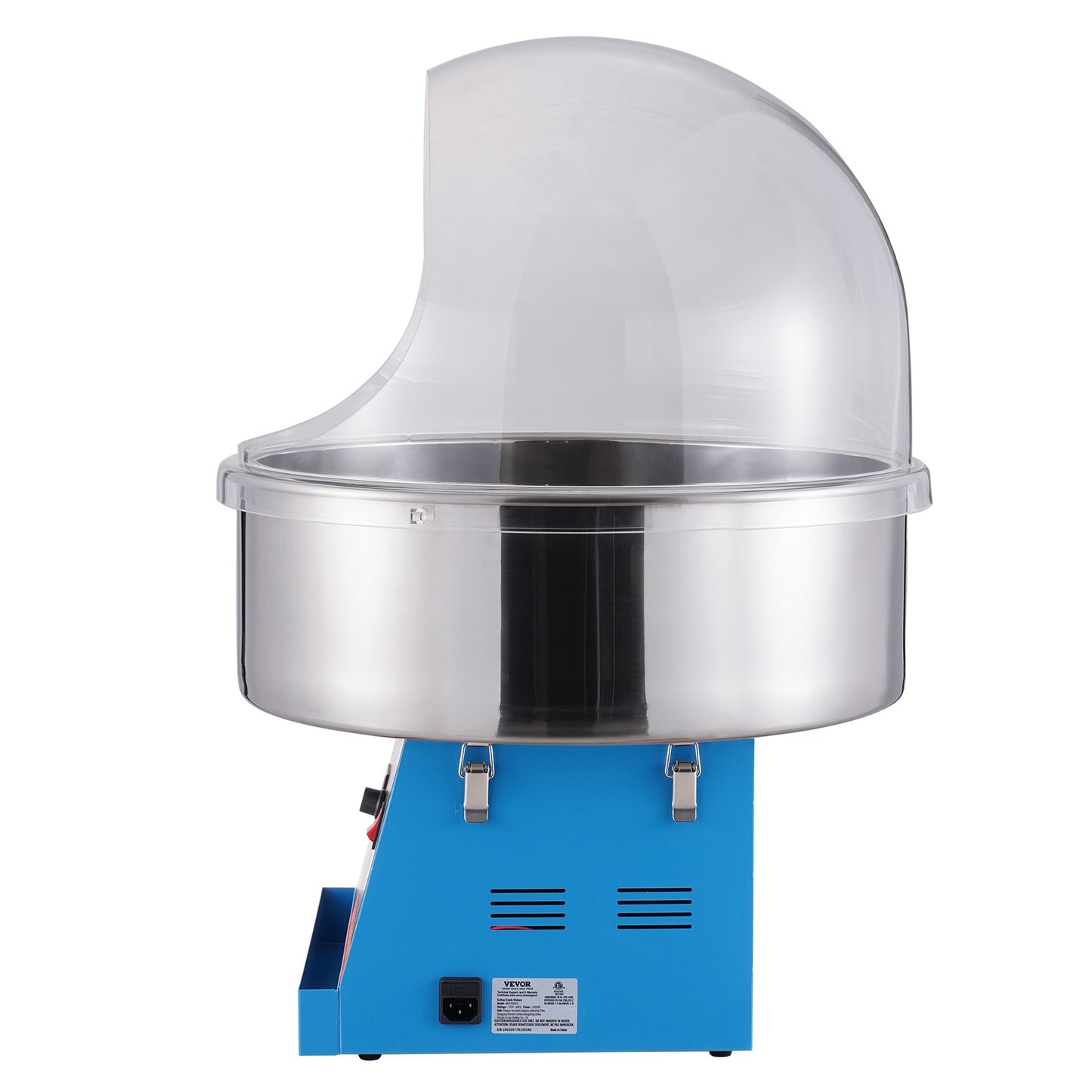 Electric Cotton Candy Maker, 1000W Candy Machine, Commercial Cotton Candy Maker with Lid, Stainless Steel Bowl and Sugar Scoop, Perfect for Home Kids Birthday, Family Party (Blue)