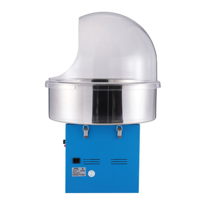 Electric Cotton Candy Maker, 1000W Candy Machine, Commercial Cotton Candy Maker with Lid, Stainless Steel Bowl, Sugar Scoop, Box, Perfect for Home Children's Birthday, Family Party, Blue