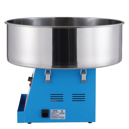 Elektrische Zuckerwattemaschine, 1000-W-Süßigkeitenmaschine, kommerzielle Zuckerwattemaschine mit Edelstahlschüssel und Zuckerschaufel, perfekt für den Kindergeburtstag zu Hause, Familienfeier (blau)