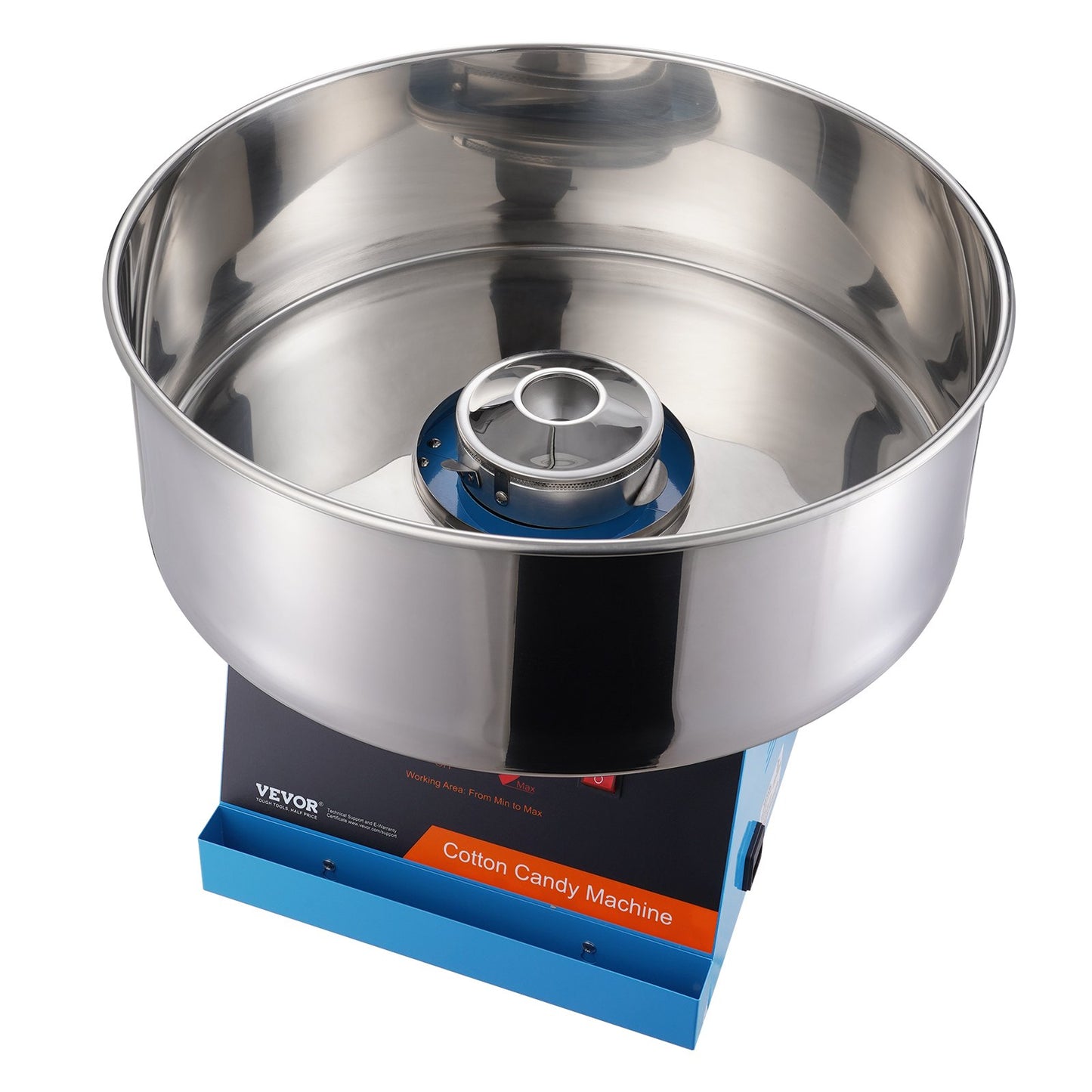 Elektrische Zuckerwattemaschine, 1000-W-Süßigkeitenmaschine, kommerzielle Zuckerwattemaschine mit Edelstahlschüssel und Zuckerschaufel, perfekt für den Kindergeburtstag zu Hause, Familienfeier (blau)