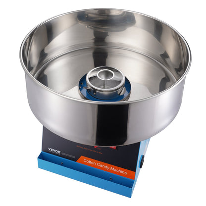Elektrische Zuckerwattemaschine, 1000-W-Süßigkeitenmaschine, kommerzielle Zuckerwattemaschine mit Edelstahlschüssel und Zuckerschaufel, perfekt für den Kindergeburtstag zu Hause, Familienfeier (blau)