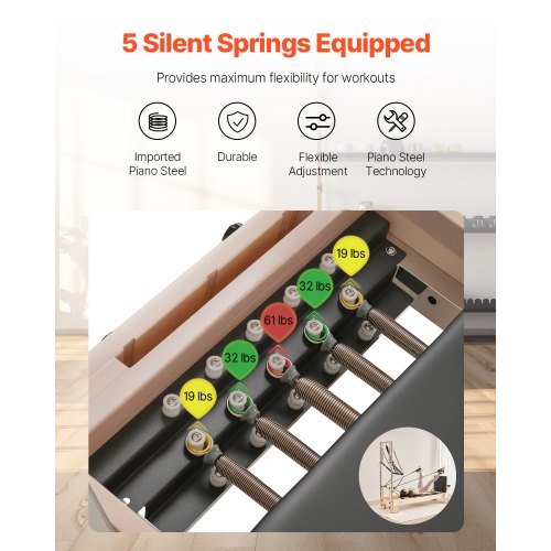 Pilates Reformer Trä Pilatesmaskin Hemmagym Träningsutrustning |  EU