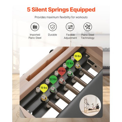 Pilates Reformer Trä Pilatesmaskin Hemmagym Träningsutrustning |  EU