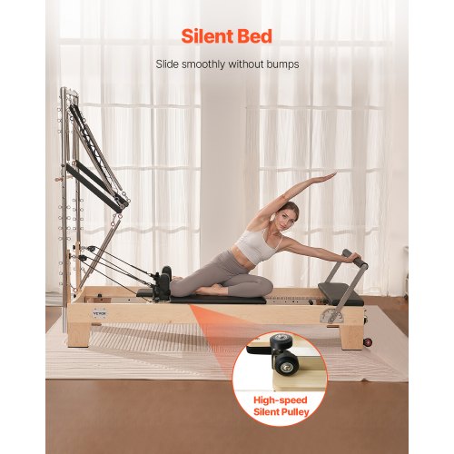 Pilates Reformer Trä Pilatesmaskin Hemmagym Träningsutrustning |  EU