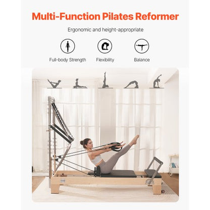 Pilates Reformer Trä Pilatesmaskin Hemmagym Träningsutrustning |  EU