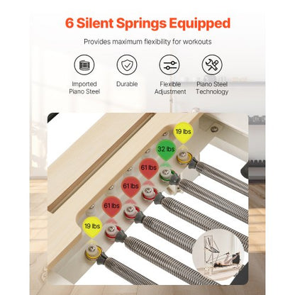 Pilates Reformer Pilates-Maschine Heim-Fitnessgerät mit Widerstand | EU